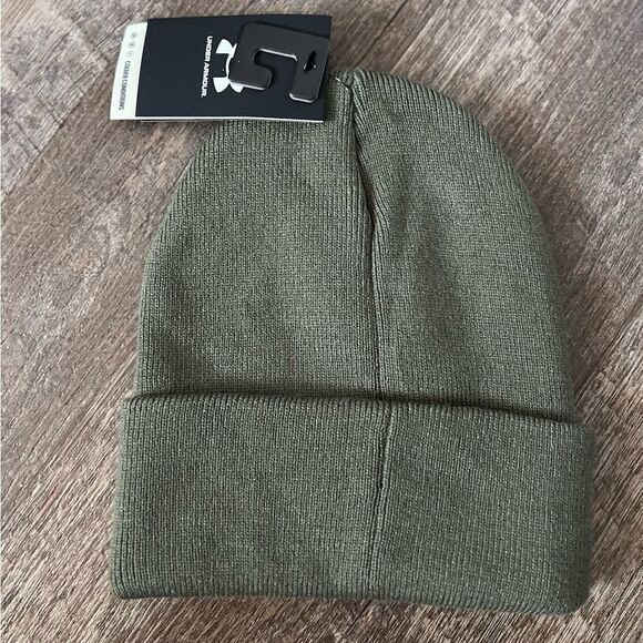 Under Armour Halftime Cuff Beanie Olive Green - Picture 4 of 5